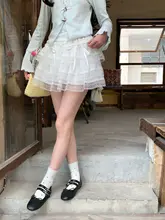 リボン付きレースのウエストゴムミニスカート【シンプルで大人可愛いデザイン・春用】（セットアップ対応）