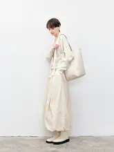 スカシフリルデザインのフレアスカート【ウエストゴム・中腰・水母花苞スタイル】