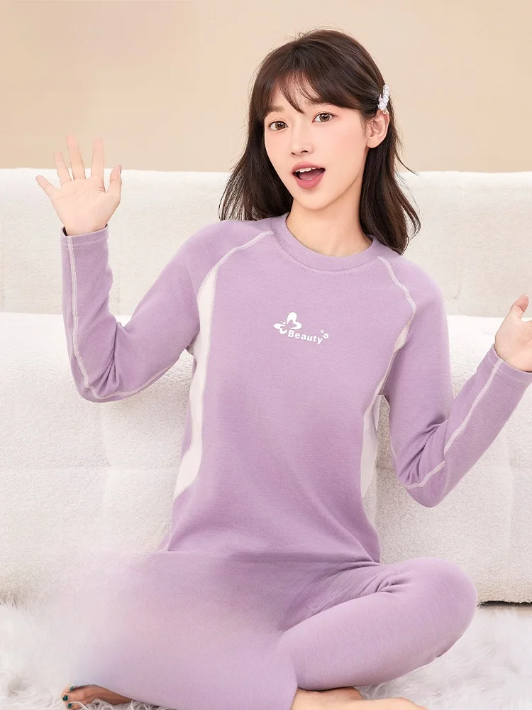 安フィアの加厚長袖トップスとロングパンツセット：健康グッズとしての保暖性と抗菌機能の実証