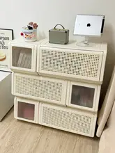ナチュラルデザインの収納ボックス【積み重ね可能・防塵・衣類・おもちゃ用】（セットアップ対応）