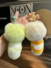 可愛いタヌキファーの猫モチーフキーホルダー【インテリア・ぬいぐるみ風・バックアクセサリー】