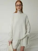 SOULKISS ラグジュアリー羊毛ニットセット【立体ケーブル編み・ゆったりデザイン】