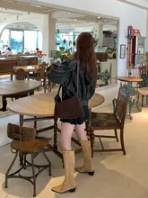 ヴィンテージ風ブラウンレザーコート【高級感あるデザイン】