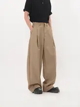 高級感のあるタックデザインのストレートフィットパンツ【メンズ・・カジュアル】