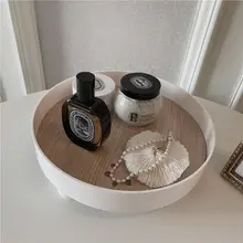 北欧風 プラスチック装飾収納トレイ【アートスカルプチャー・化粧品・フルーツ用】