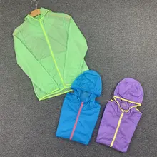 軽量フード付きスポーツコート【夏用・紫外線対策・無地デザイン・女性用】