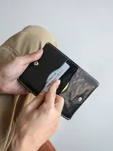 本革 薄型レトロカードケース【植鞣牛革・カード収納・折り畳み式・小銭入れ付き】