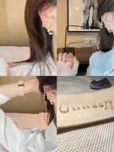 エレガントなデザインのハンドメイドブレスレット【高級感のある軽やかさ・ギフトに最適】