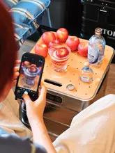 アメリカンスタイルのレトロアルミ収納ボックス【屋外用・移動可能・雑貨ディスプレイ用】