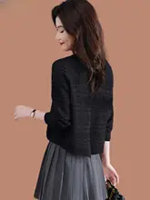 秋に最適な透かし編み長袖ニットトップス【高腰・薄手】