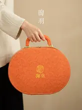 携帯用 茶器セット【手抓壺・茶碗・茶杯・茶盤・4点セット・防烫デザイン】