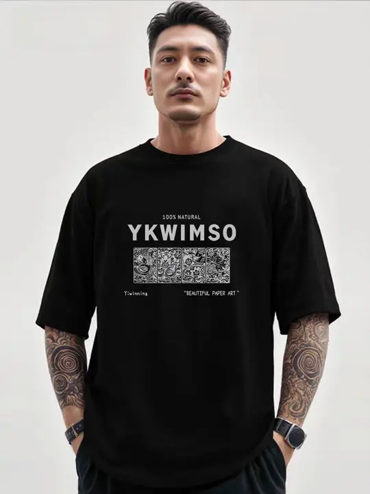 アメリカンスタイルのレトロ花柄半袖Tシャツ【コットン・フィット・夏用】