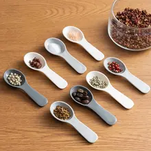 短柄のプラスチック調味料スプーン【子供用・アイスクリーム用・5グラム計量】