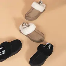 ファッションな平底中ヒール雪用ブーツ【ラウンドトゥ・ゴムバンド・極上の柔らかさ】