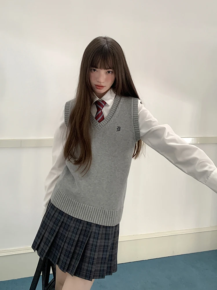 花柄ニットベスト【春秋用・グレー・コットン】（セットアップ対応） 春コーデ レディース おすすめアイテム