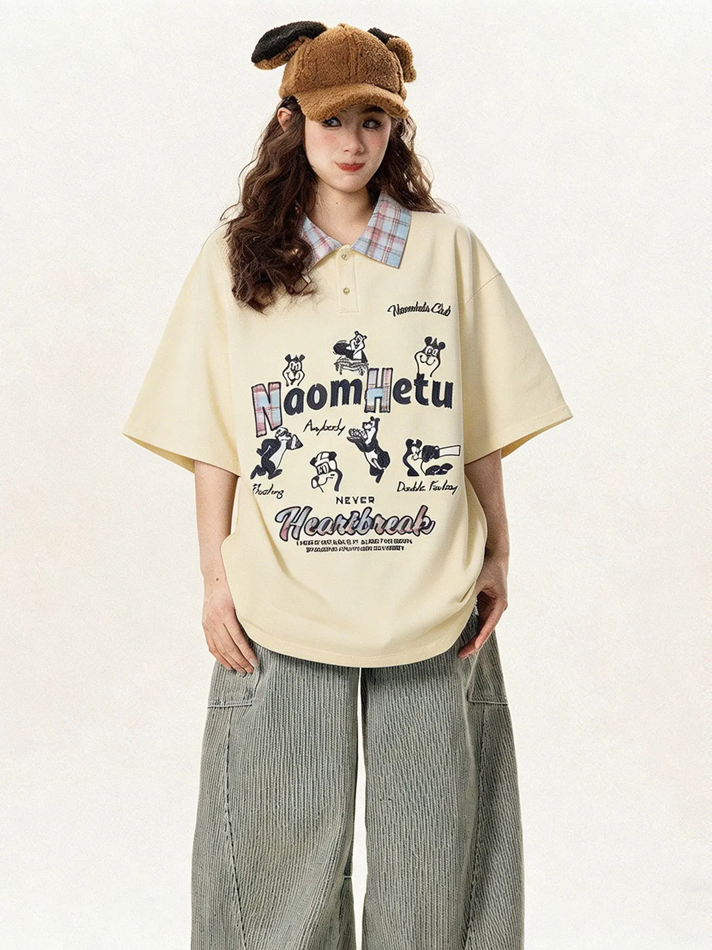 特大サイズ レディース カジュアル アニメプリント 半袖Tシャツ：甜美風デザインの高機能通勤・日常着用ガイド