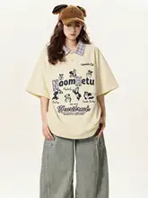 特大サイズ レディース カジュアル アニメプリント 半袖Tシャツ【ユニセックス・可愛いデザイン】