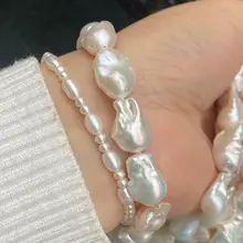 淡水真珍珠のバロックスタイル不規則裸珠【DIY飾り用・手作りパーツ】