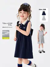 学院風の子供用POLOワンピース【軽やかで快適・夏用・女の子向け】