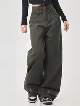 デザインが引き立つハイウエストデニムパンツ【ストレート・クラッシュ加工・カジュアル・小柄向け】