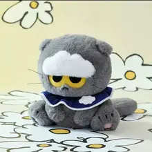 灰色毛糸の猫型マスコットキーホルダー【ファッション雑貨・可愛いインテリア】