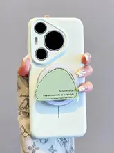 華為Pura80Pro対応 液体シリコンスマホケース【インスタ風・マグネットスタンド・耐衝撃】