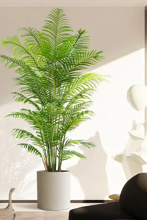 リアルな観葉植物 散尾葵の人工植物【インテリア装飾用・大型フロアプランツ】