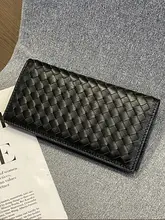 男女兼用 極薄の羊革手作り編み込み長財布【カードポケット付き】（セットアップ対応）