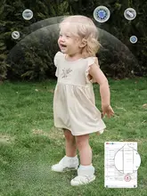 可愛いデザインの女の子用夏用ワンピース【フリル袖・背中開き・キッズ】