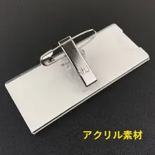 アクリル製 名札クリアプラスチックバッジ【ピン留め式・職務証明書・看護師・社員用】