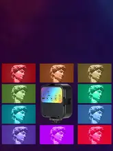 ミニポータブル補光灯【RGB全彩LED・スマートフォン・一眼レフカメラ用・自撮りクリップ・ハンドヘルド撮影】