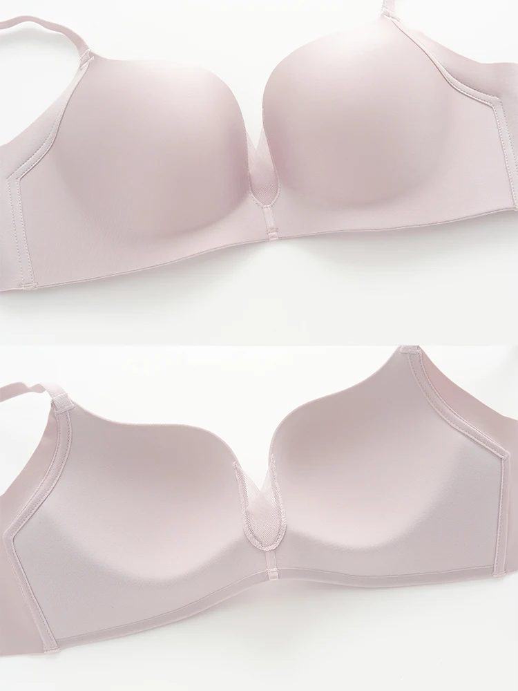 ノンワイヤー 育乳ブラ：E－BRA 光沢仕上げモデルの機能とフィット感