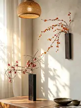 中式デザインの桐製花器【壁掛け・テーブル用・挿花対応】