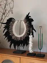 手作りフェザーシェルデスクトップ 装飾フィギュア