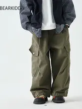 男の子用 春季工事作業パンツ【柔らかい・ストレートシルエット・カジュアル】