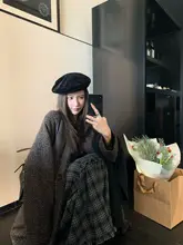 PP LAND ウール混 Vネックロングコート【ゆったりサイズ・冬用・カジュアル】