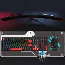 双飛燕 ゲーミングキーボードとマウスセット【青軸・有線接続・機械式】