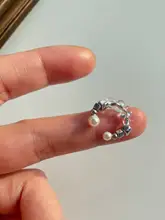 S925純銀製 天然白水晶イヤーカフ【高級デザイン・ユニーク】