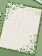 栀子花のデザイン 封筒と便箋【手書きのラブレター用・男女兼用】（セットアップ対応）