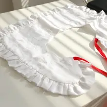 フランス風レトロデザインのリネン二重レースカラー【ロリータスタイル・華やかさをプラス】