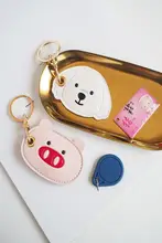 かわいい水滴型 キーホルダー一体型カードケース【長方形・円形・女性用】