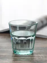 グラス レストラン 家庭用 青色 九角型カップ 飲み物 酒
