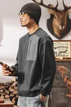 アメリカンビンテージ風 山系アウトドアデザイン クルーネックスウェットシャツ【春秋用・ゆったり長袖】