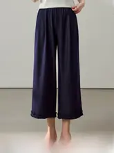 快適なフィット感のフリルデザインパンツ【大きいサイズ・夏用】（セットアップ対応）