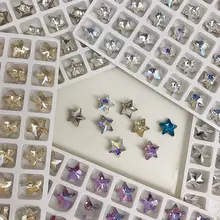 夏用ネイルアート用星型AB極光ラインストーン【超光沢・ネイルデコレーション】