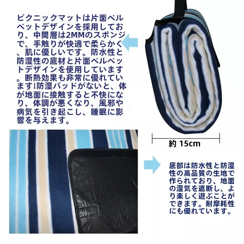 キャンプ道具を節約調達｜実際に使ってみた結果 - 防潮マット ピクニックマットの実測データ