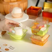 クリアパッケージのココナッツミルクゼリー容器【使い捨て・天地フタ付き・ケーキ用】