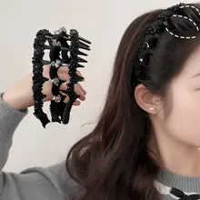 波浪デザインの滑り止め付きヘアバンド【高級感・女性用】