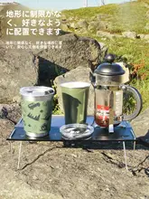 HIKEMAN 超軽量折りたたみアルミテーブル【アウトドア・ピクニック・バーベキュー・ミニサイズ・多機能】（セットアップ対応）