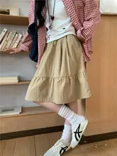 涼しさと快適さが魅力のふんわり中丈スカート【カジュアル・夏用・コットン素材】（セットアップ対応）